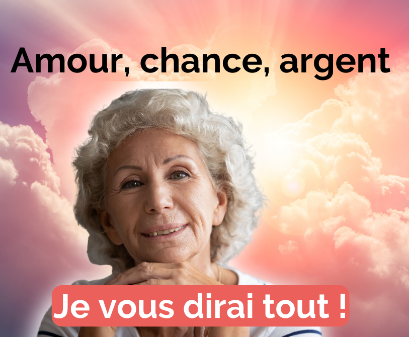 portrait de Monique sur fond rose, voyante à Rennes